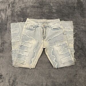 Distressed Light Blue Men's Jeans
